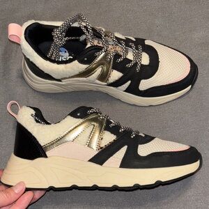 Posh Women's Sneakers - Black, Gold, and Cream